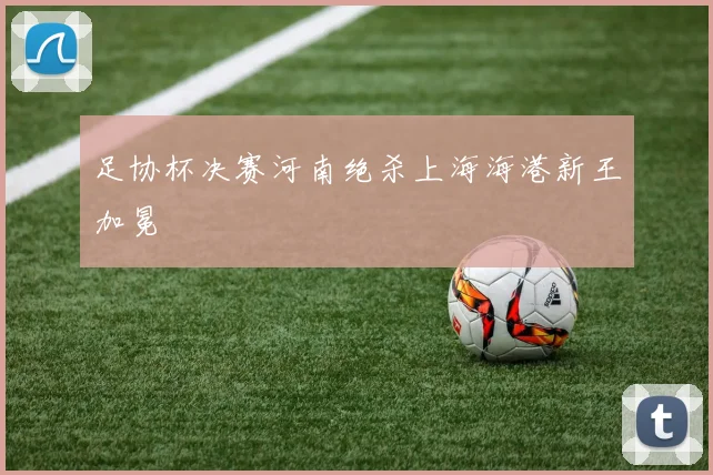 足协杯决赛河南绝杀上海海港新王加冕